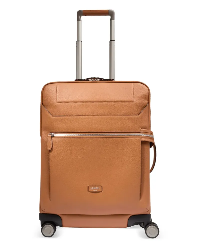 Lancel Lederkoffer mit Logo-Schild - Nude Nude