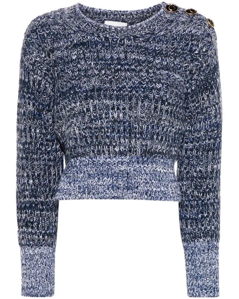 Erdem Pullover mit meliertem Effekt Blau