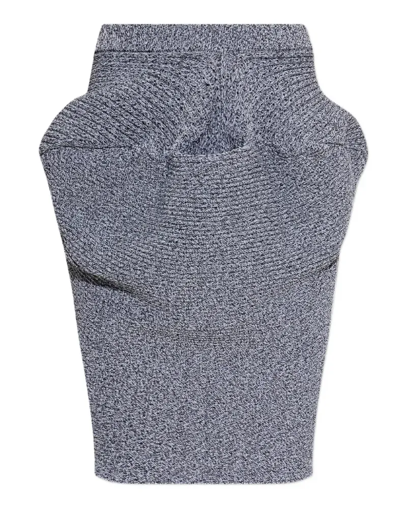 Issey Miyake Found Stone Midirock mit Tasche - Grau Grau
