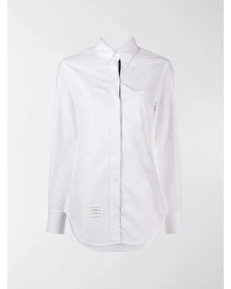 Thom Browne Hemd mit Logo - Weiß Weiß