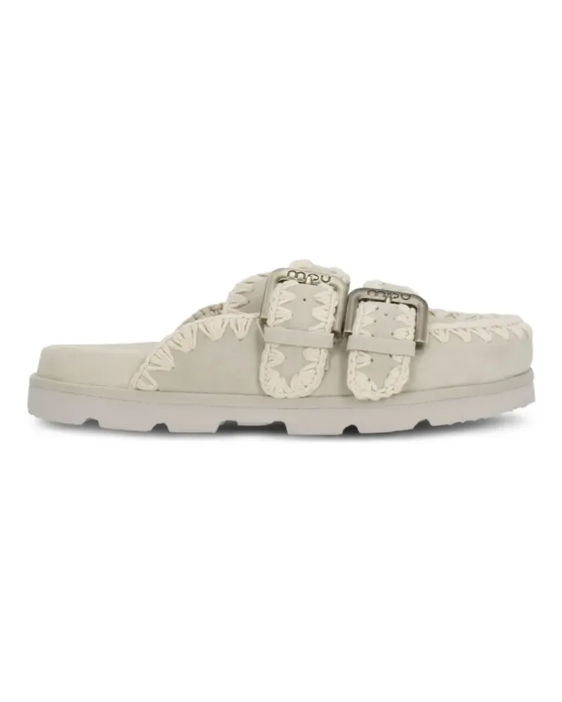 Mou buckle-fastening mules - Nude Nude