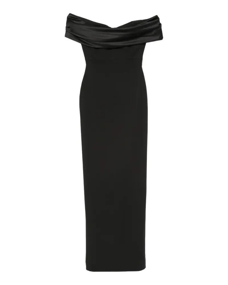 Solace London off-shoulder maxi dress - Schwarz Schwarz