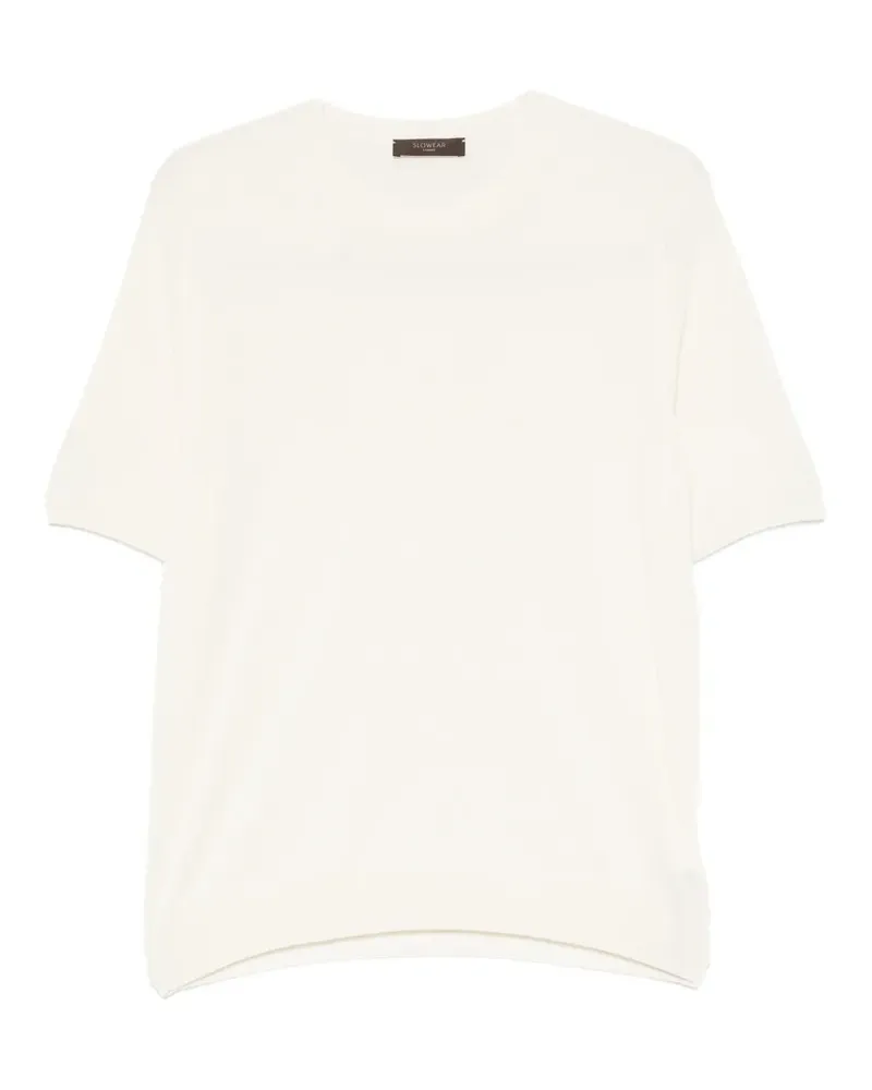 Zanone T-Shirt mit rundem Ausschnitt - Weiß Weiß