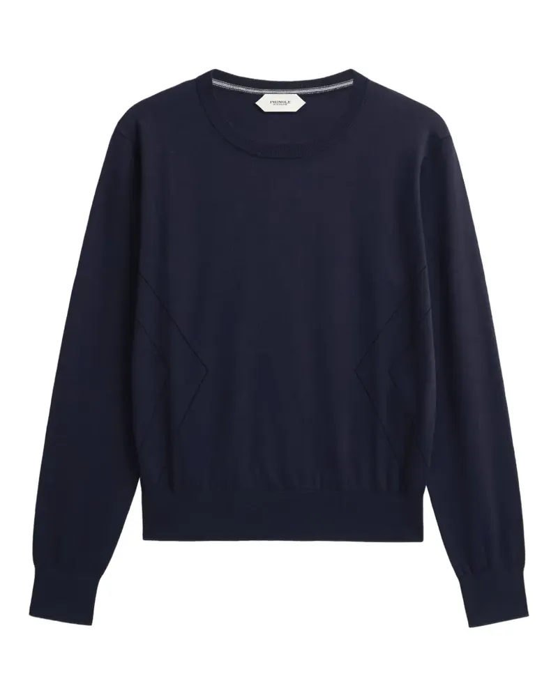 Pringle of Scotland Pullover in Pointelle-Strick - Blau Blau