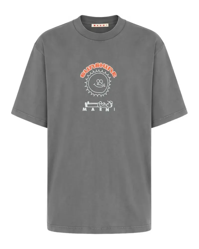 Marni graphic-print T-shirt - Grau Grau