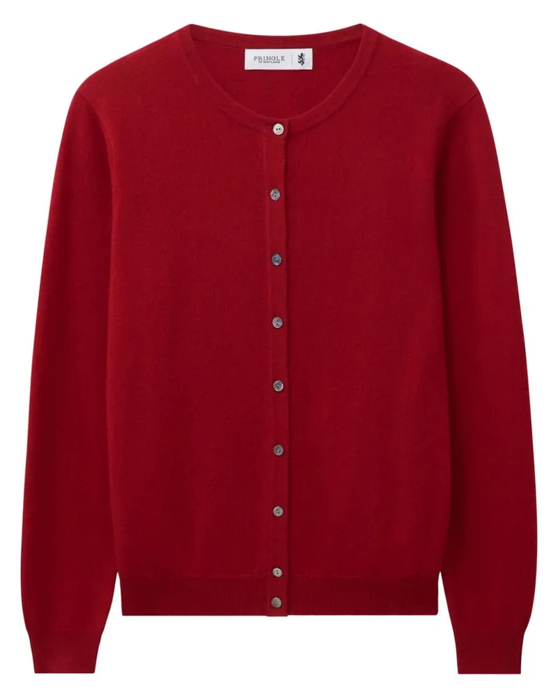Pringle of Scotland Kaschmircardigan mit Rundhalsausschnitt - Rot Rot