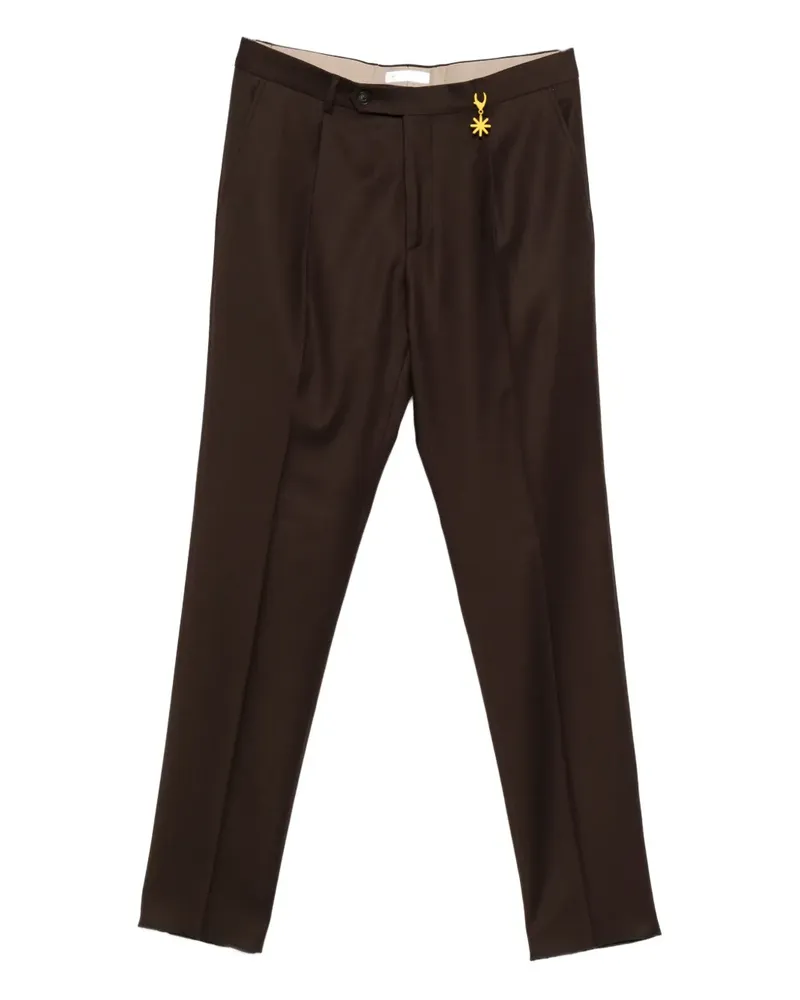 Manuel Ritz flannel trousers - Braun Braun