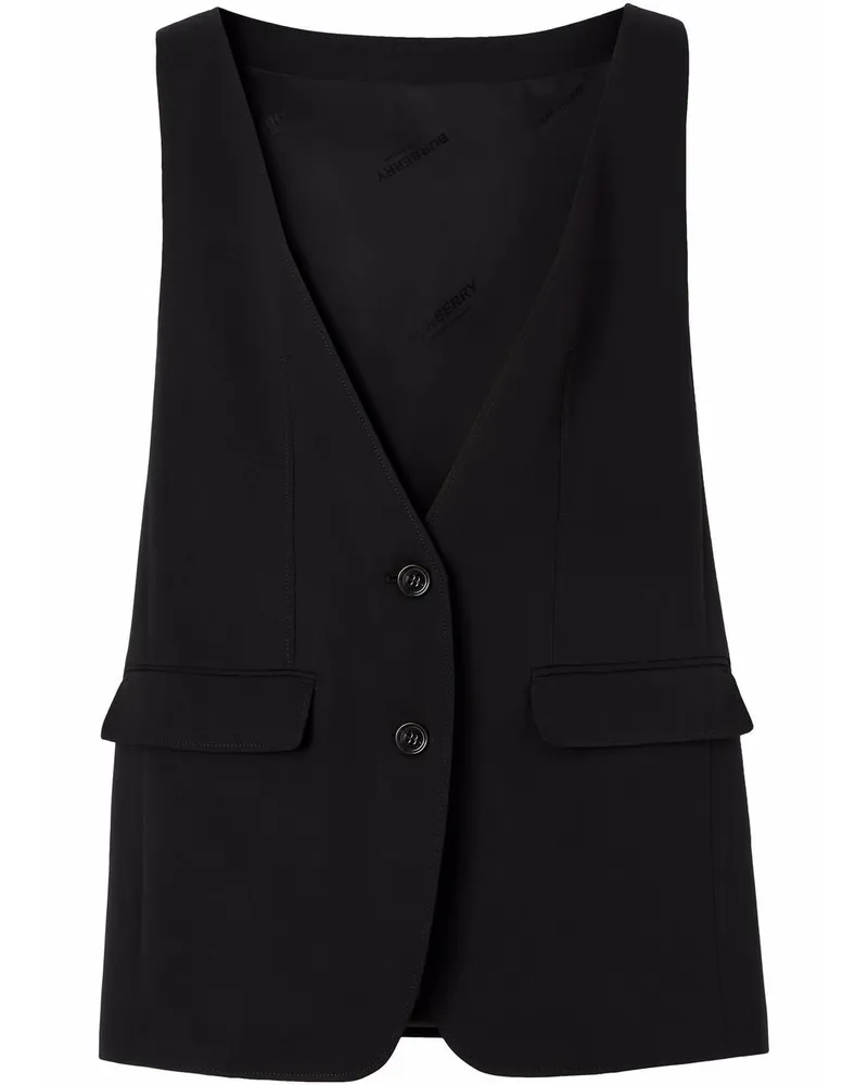 Burberry Klassische Seidenweste - Schwarz Schwarz