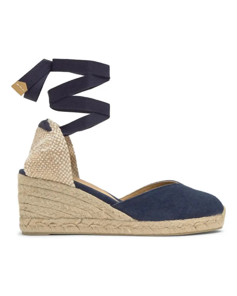 Castañer Chiara Wedge-Espadrilles aus Canvas - Blau Blau