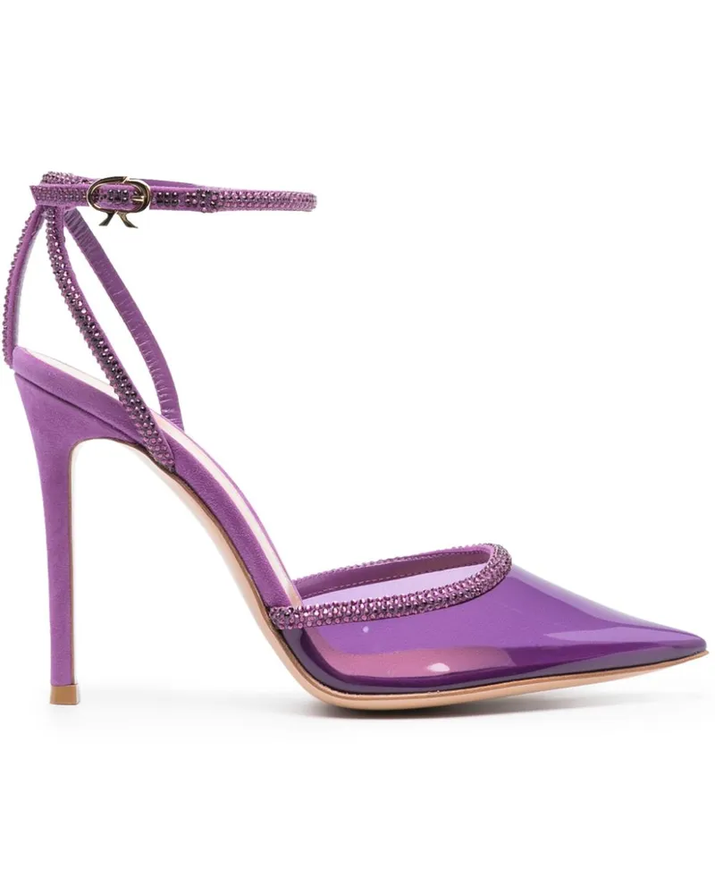 Gianvito Rossi Pumps mit Kristallen 110mm - Violett Violett