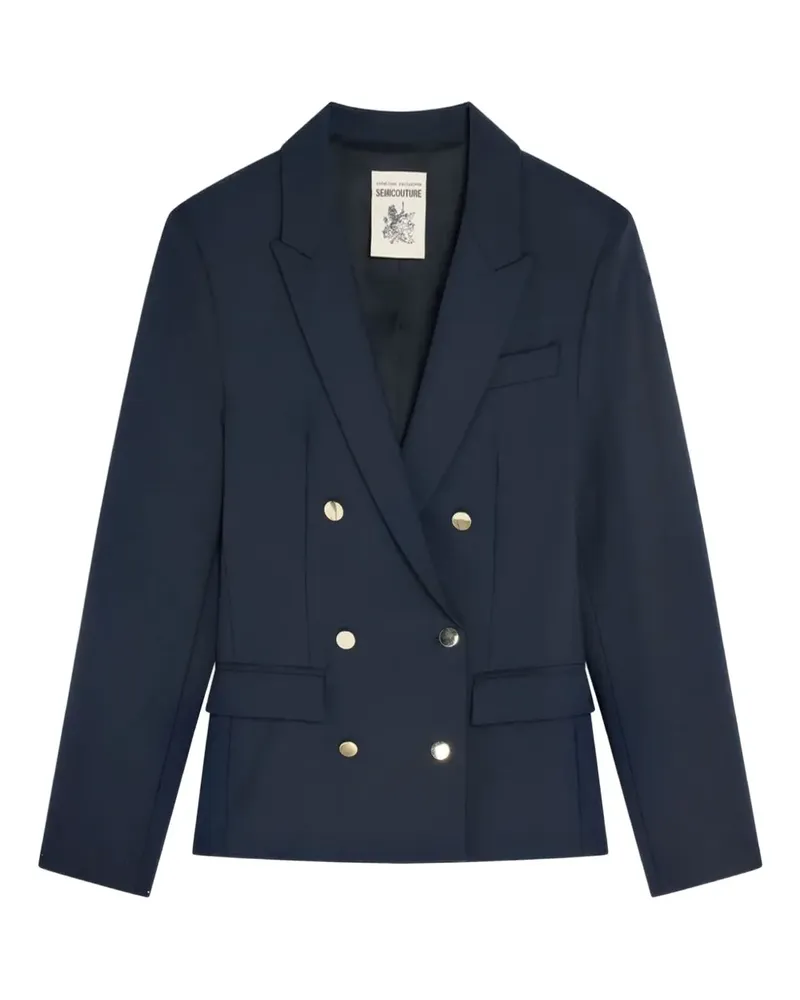 Semicouture Doppelreihiges Sakko - Blau Blau