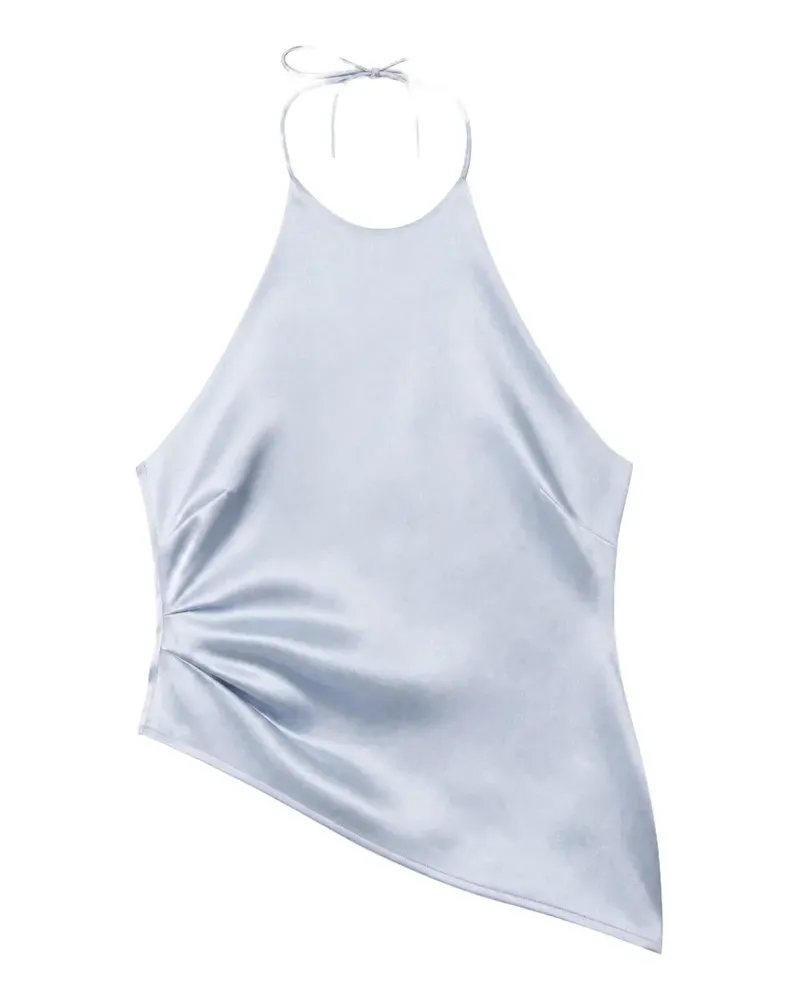 Reformation Reese asymmetric halterneck top - Blau Blau