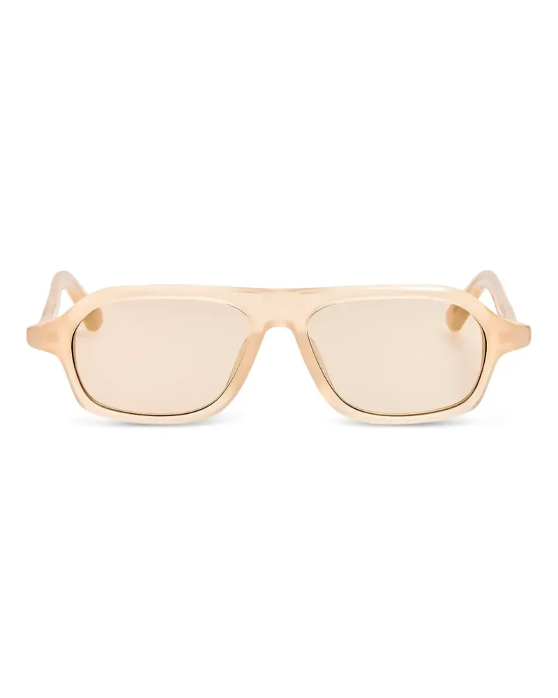 Jacquemus Geometrische Sonnenbrille - Nude Nude