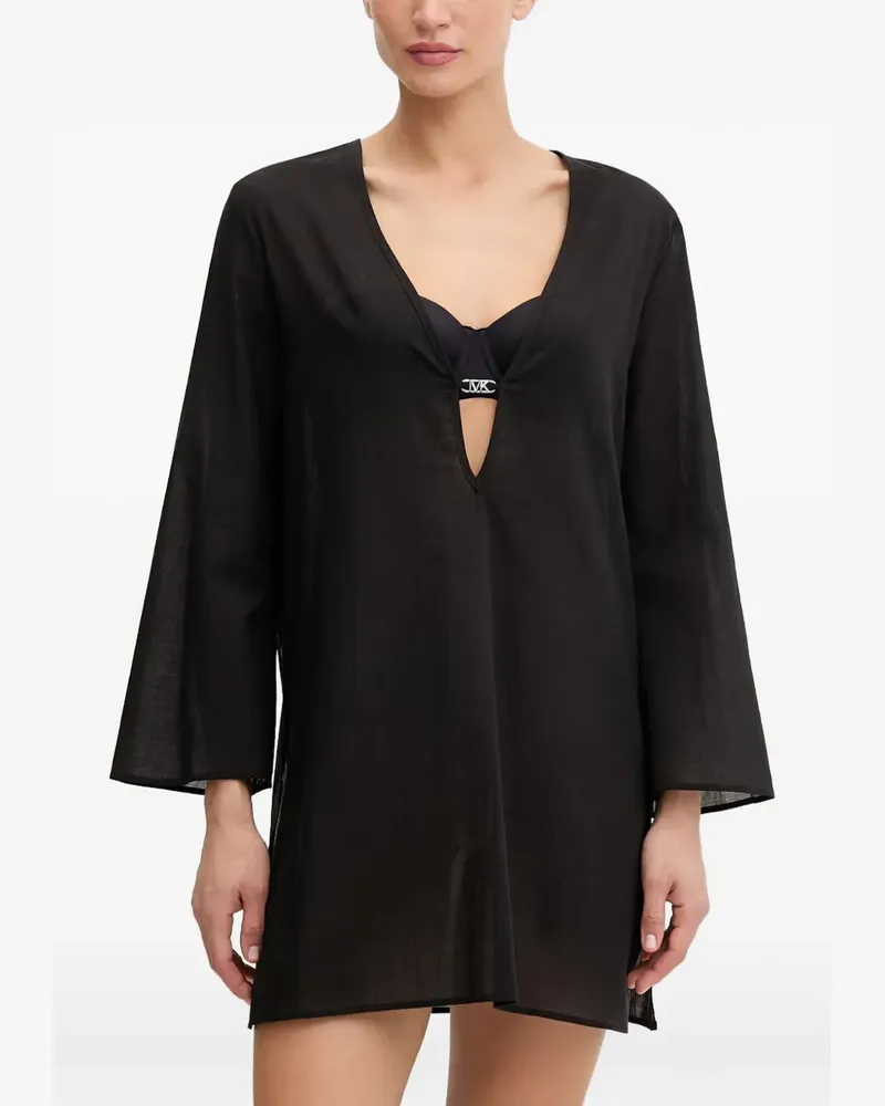 Michael Kors Kaftan mit Logo-Schild - Schwarz Schwarz