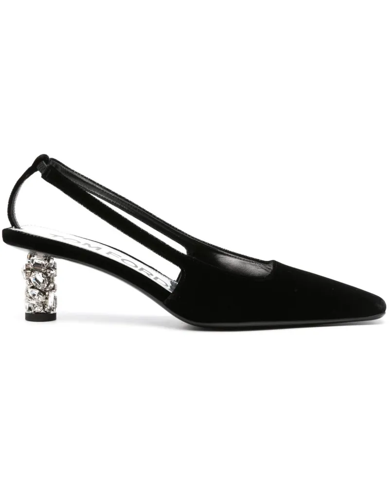 Tom Ford Slingback-Pumps aus Samt - Schwarz Schwarz