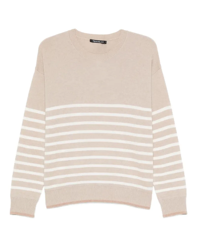 Pennyblack Gestreifter Pullover - Nude Nude