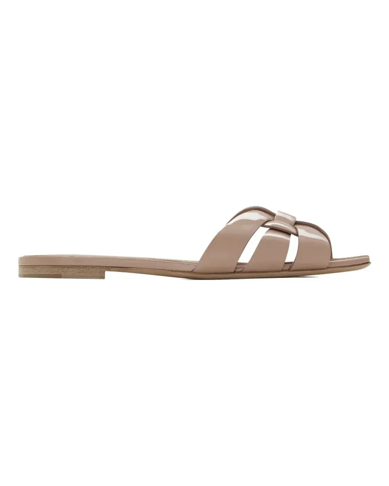 Saint Laurent straps flat sandals - Nude Nude