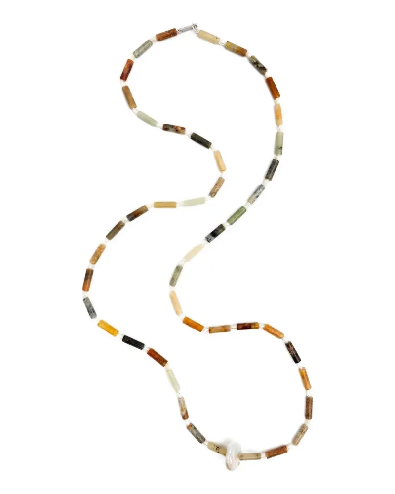 ALYSI stone-embellished necklace - Nude Nude