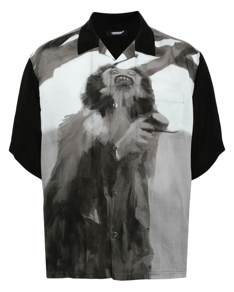 Undercover short-sleeved illustration-print shirt - Schwarz Schwarz