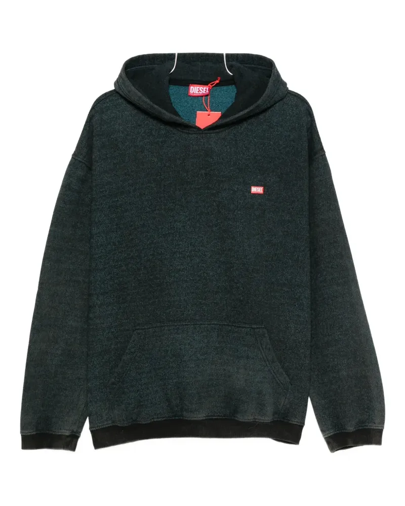 Diesel Hoodie mit Logo-Patch - Grün Grün
