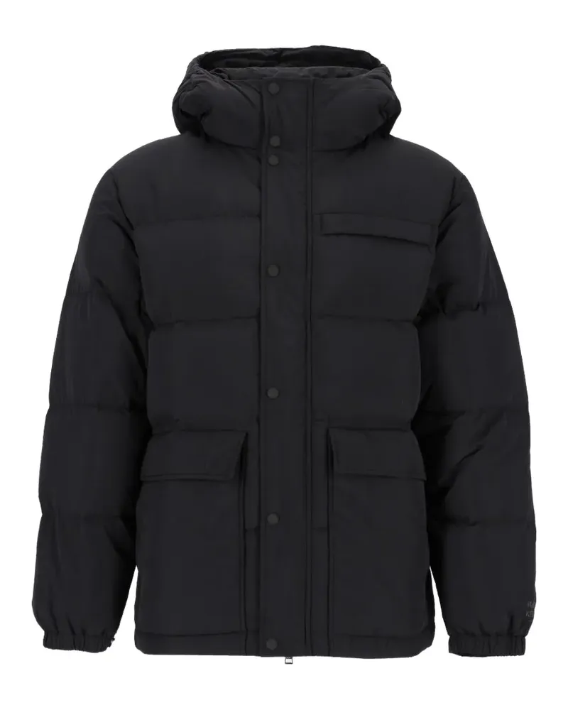 Kitsuné hooded quilted coat - Schwarz Schwarz