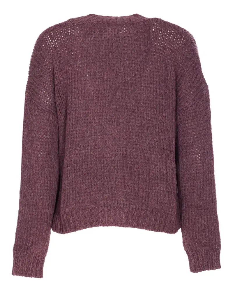 Roberto Collina Cardigan mit V-Ausschnitt - Violett Violett