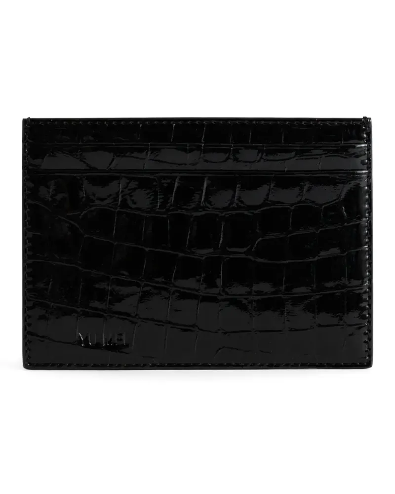 YU MEI Youhan crocodile-effect cardholder - Schwarz Schwarz