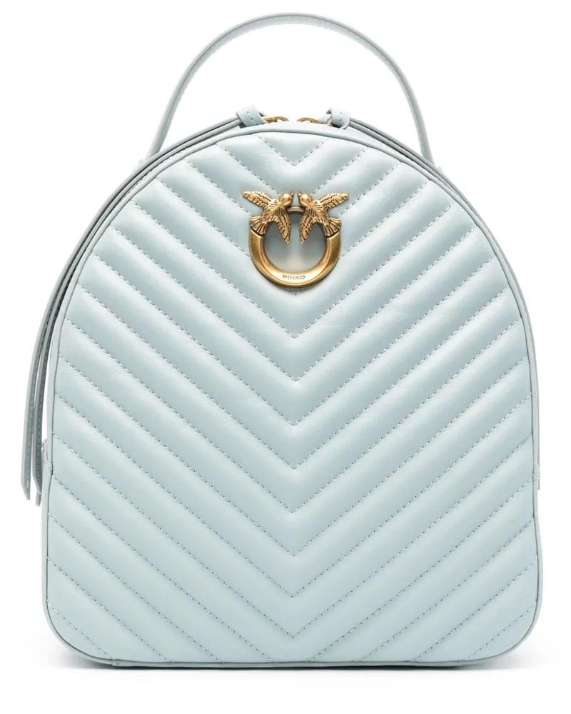 Pinko Gesteppter Love Rucksack Grau