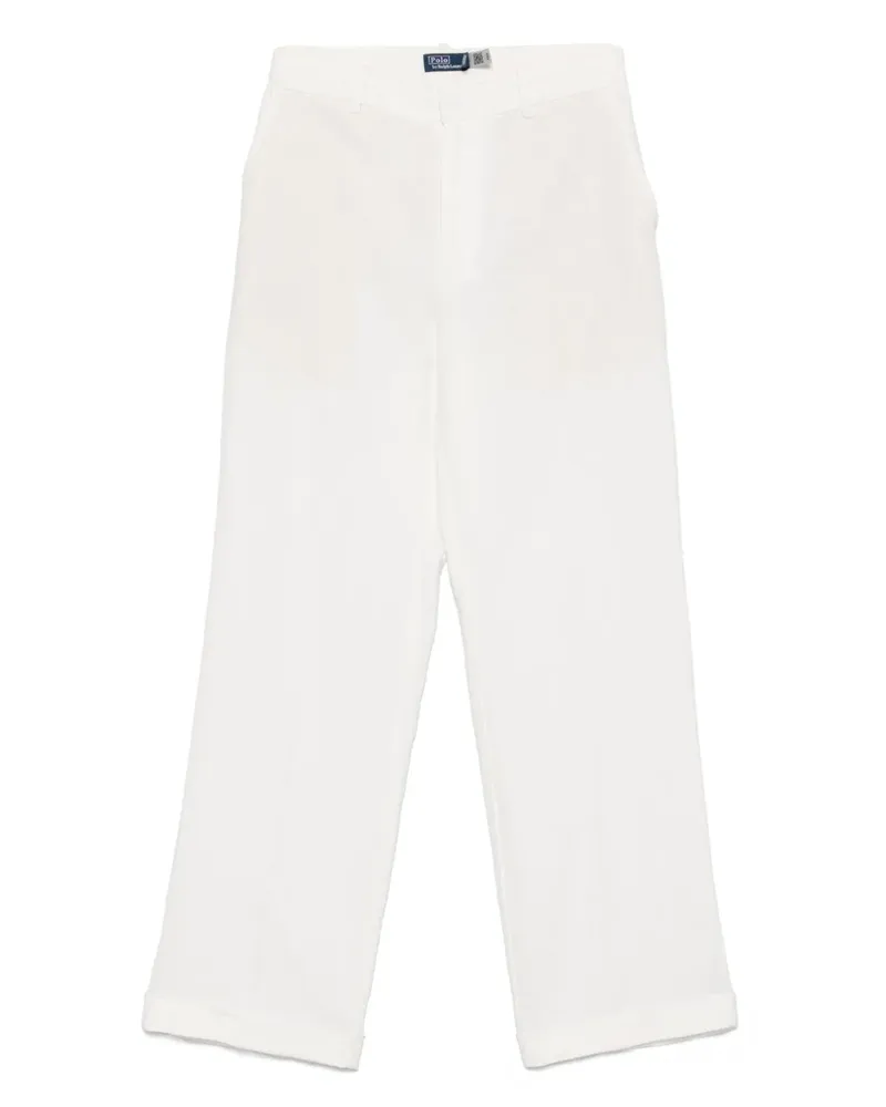 Ralph Lauren Hose aus Leinen - Weiß Weiß