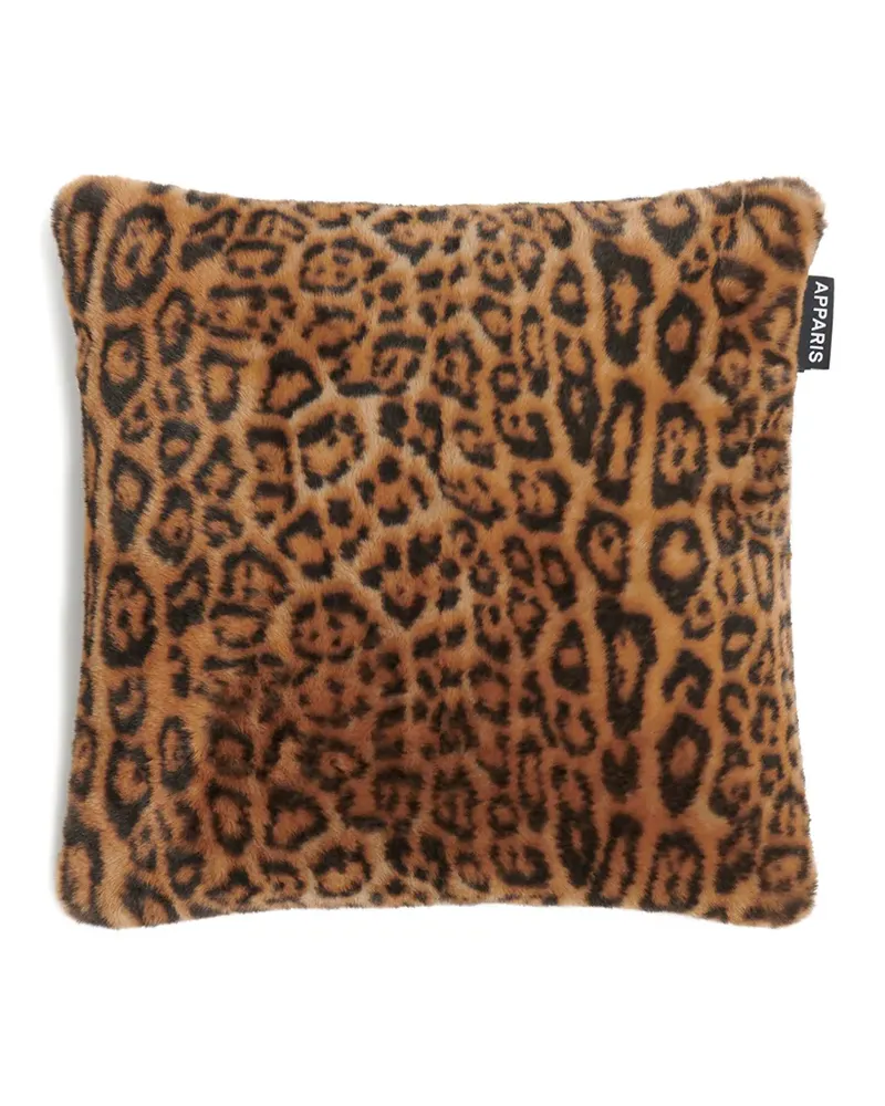 APPARIS Brenn Kissen mit Leopardenmuster - Braun Braun