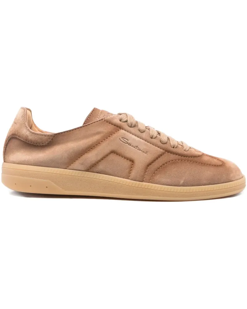 Santoni Sneakers aus Wildleder - Nude Nude