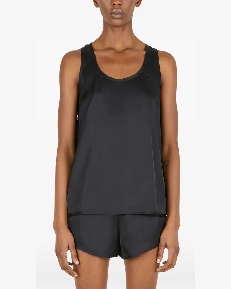 MORE JOY Shorts mit abgerundetem Saum - Schwarz Schwarz