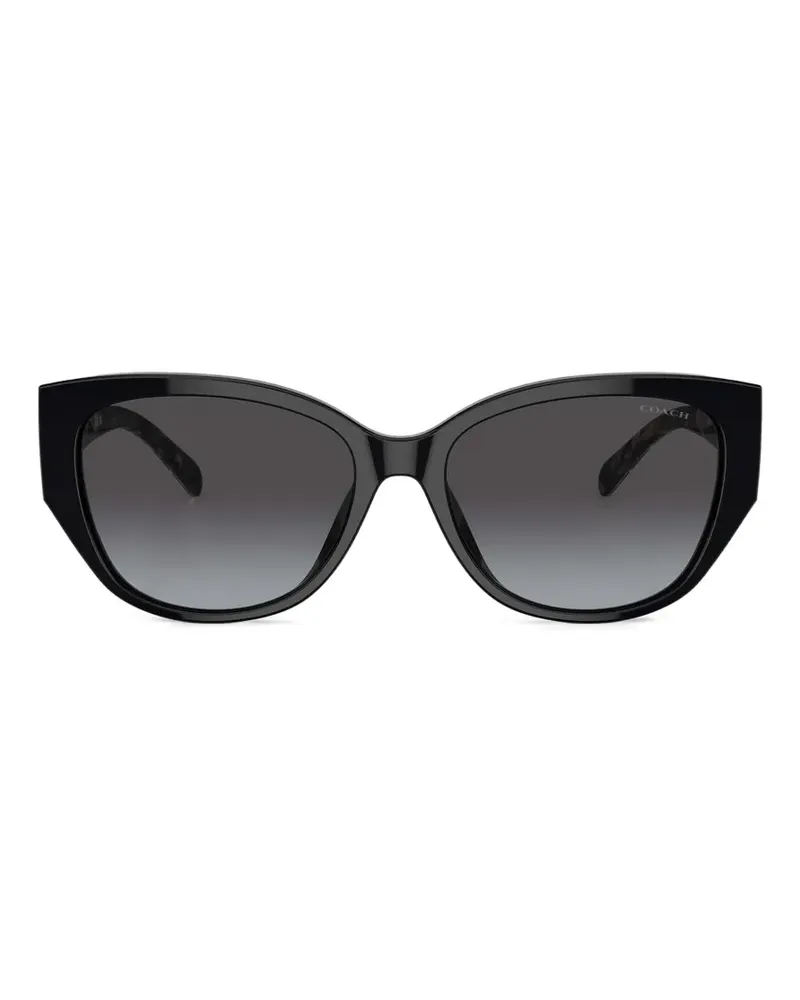 Coach logo-plaque cat-eye sunglasses - Schwarz Schwarz