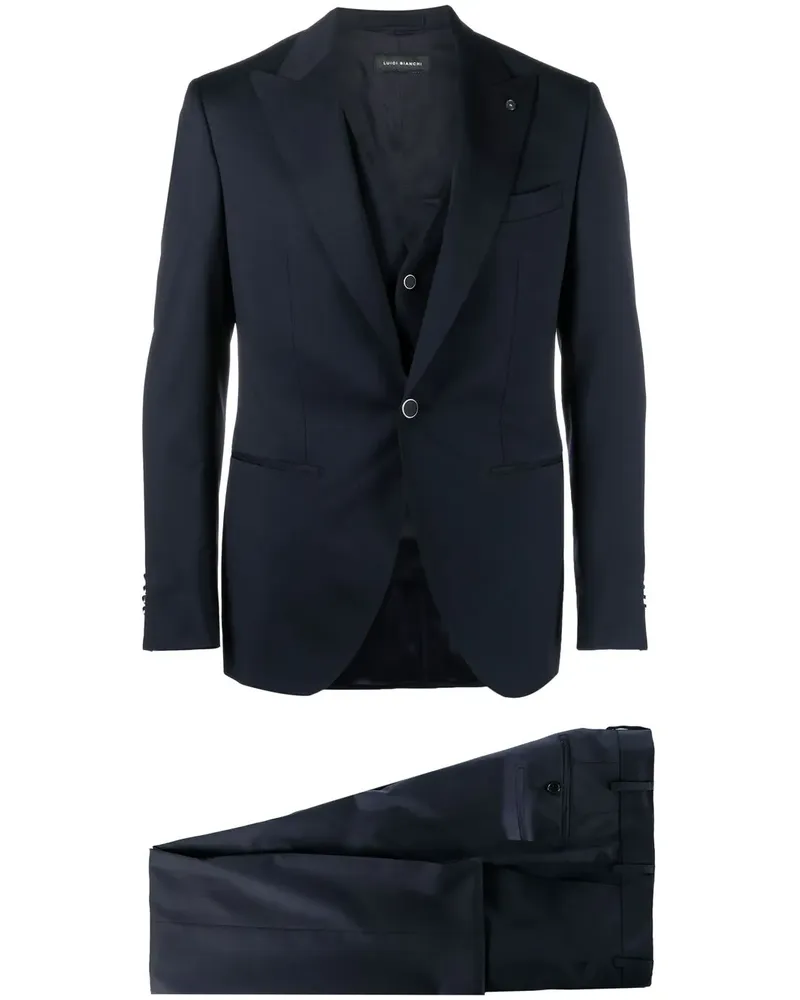 Luigi Bianchi Mantova Dreiteiliger Anzug - Blau Blau