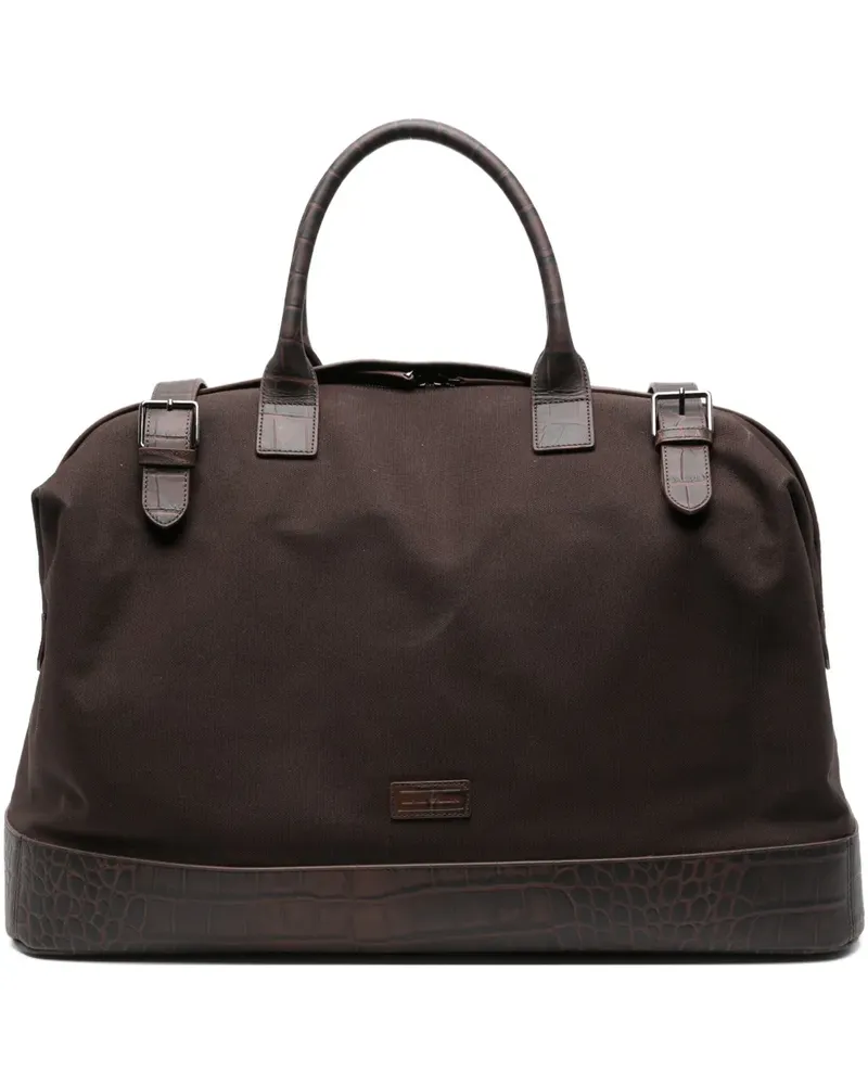 Emporio Armani Reisetasche mit Kroko-Effekt - Braun Braun