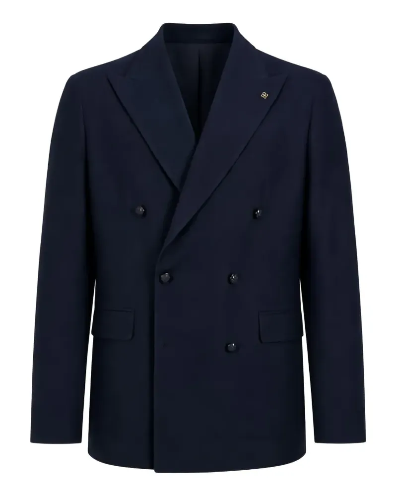 Tagliatore flap-pocket double-breasted blazer - Blau Blau