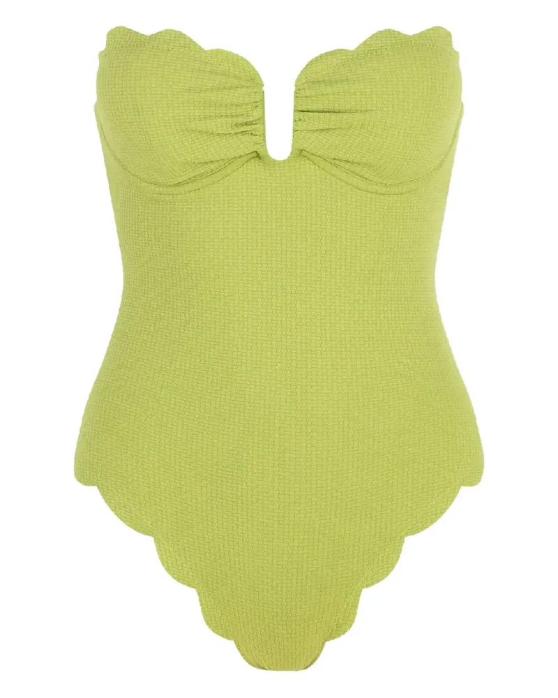 Marysia Lisbon scalloped-hem swimsuit - Grün Grün