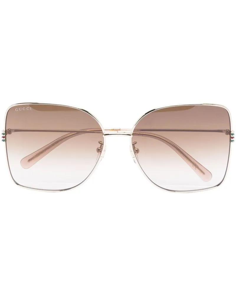 Gucci Sonnenbrille im Oversized-Look - Gold Gold
