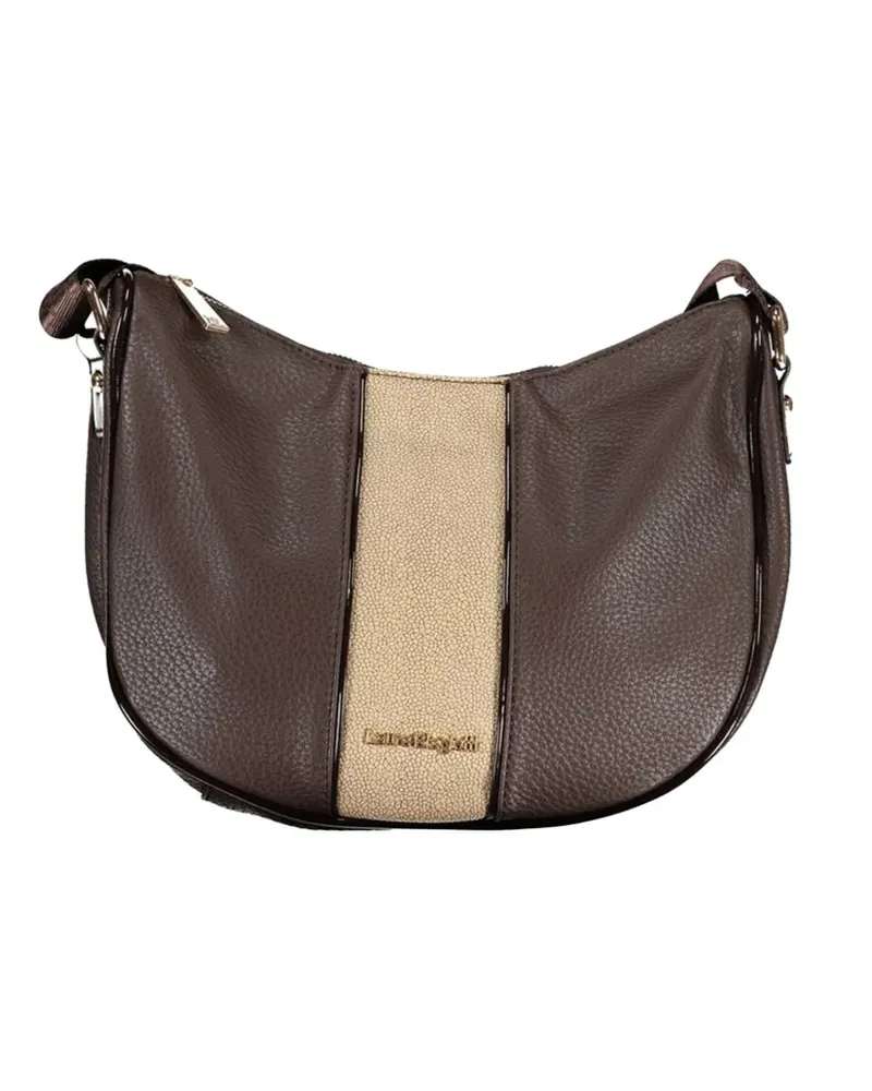 Laura Biagiotti Gillman stripe-detail crossbody bag - Braun Braun