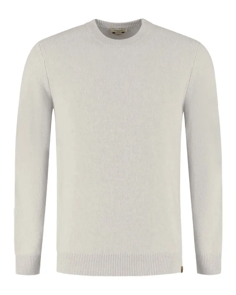 Jacob Cohën Gerippter Pullover mit Logo-Patch - Nude Nude