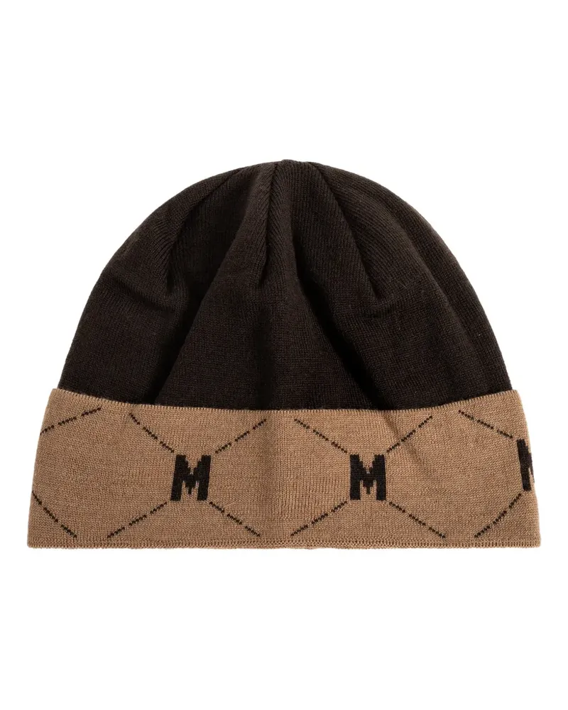 Moschino Beanie mit Logo-Print - Braun Braun