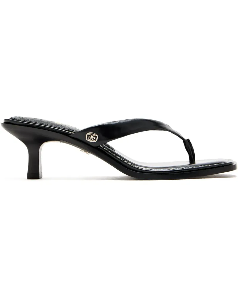 Sam Edelman Dollie Sandalen aus Leder 55mm - Schwarz Schwarz
