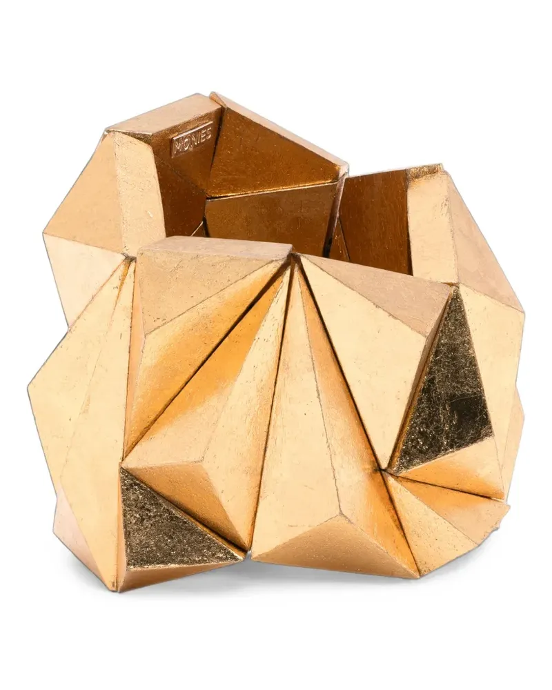 Monies Geometrische Holzarmbänder - Gold Gold