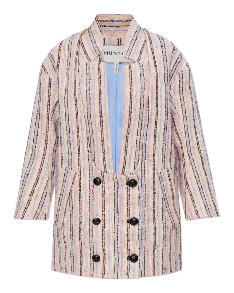 MUNTHE Doppelreihiger Blazer mit Streifen - Rosa Rosa
