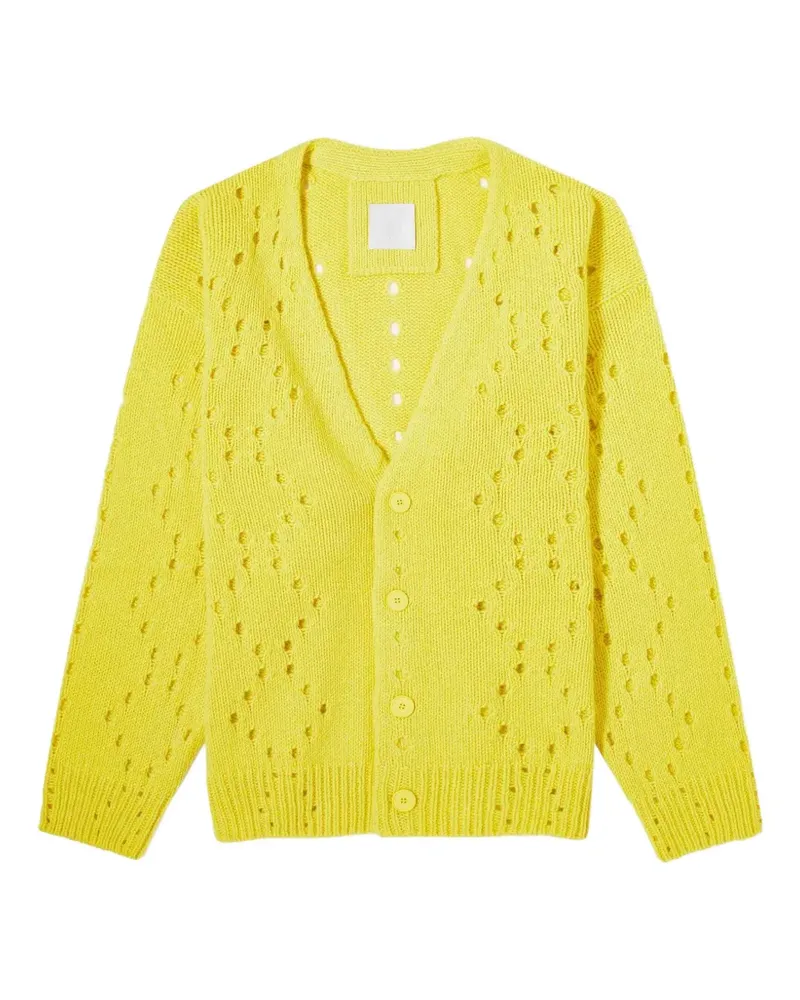 Givenchy Cardigan mit Lochstickerei - Gelb Gelb