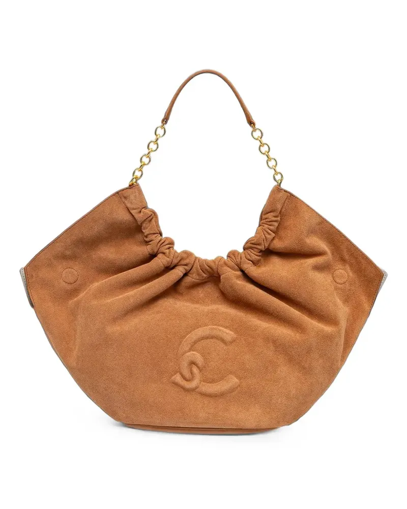 Coccinelle Schultertasche aus gebürstetem Leder - Braun Braun