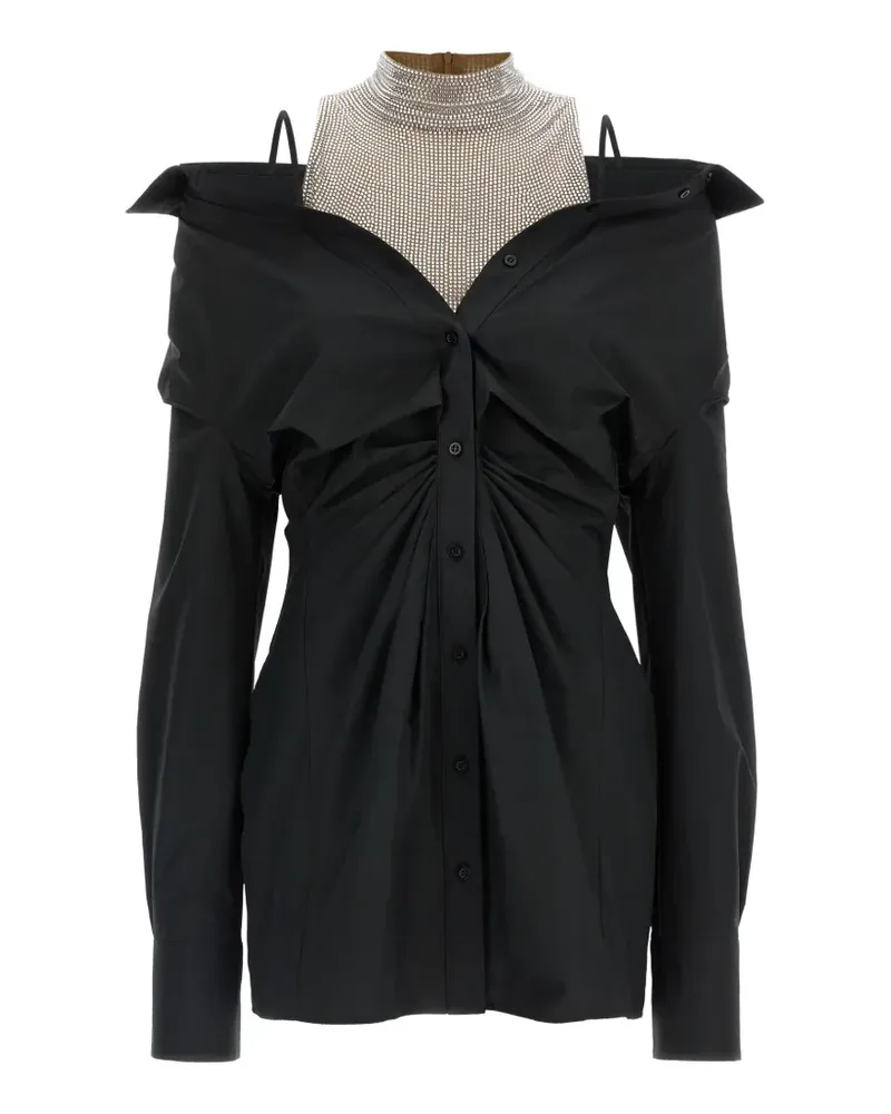 Giuseppe di Morabito rhinestone-apliqué mini dress - Schwarz Schwarz