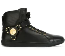 High-Top-Sneakers mit Klettverschluss - Schwarz