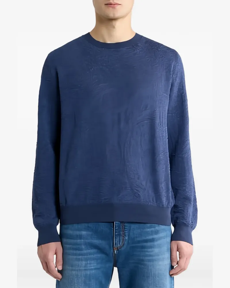 Etro Pullover mit Paisley-Blumenmotiv - Blau Blau