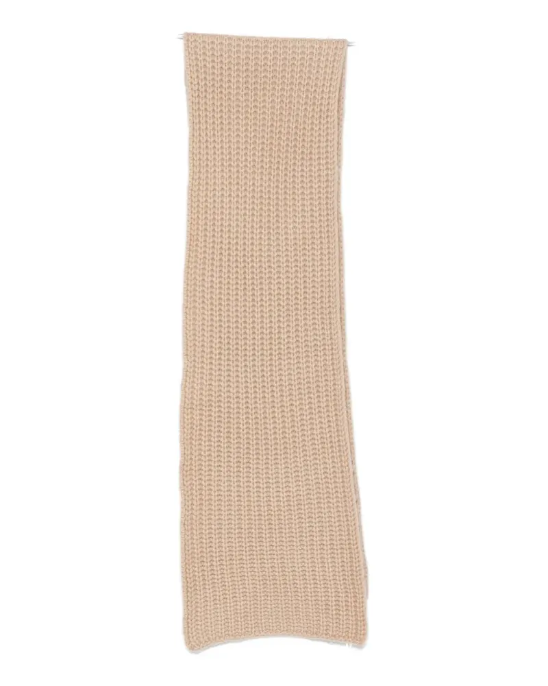 Liska Michaela chunky-knit cashmere scarf - Nude Nude